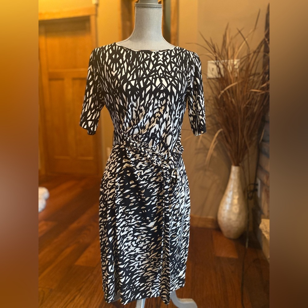 Talbots Black & White Dress, size 6